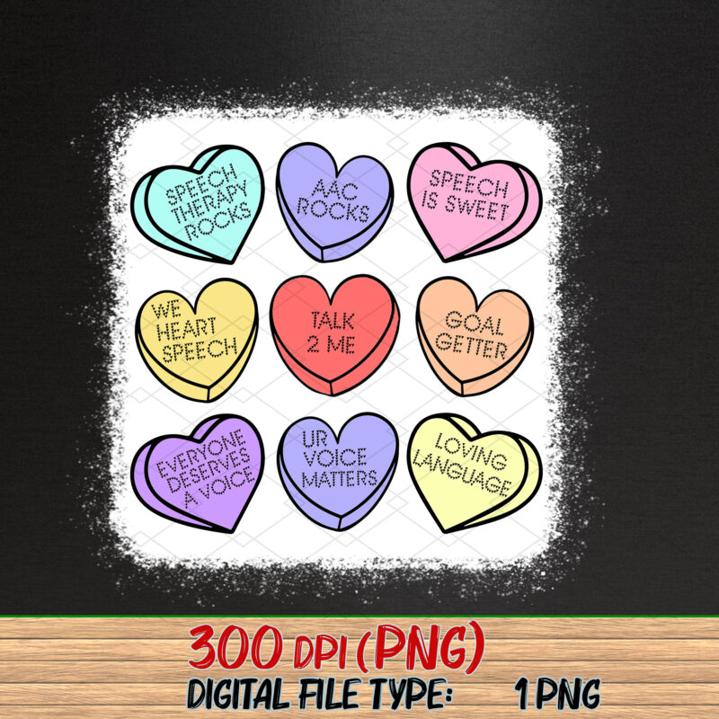 SLP Valentine_s Day Pastel Candy Heart SLPA Speech Language NC