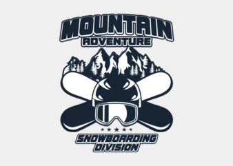 SNOWBOARDING CLUB t shirt template vector