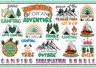 Camping Sublimation Bundle t shirt vector file