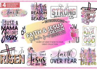 Faith & Jesus Sublimation Bundle t shirt graphic design
