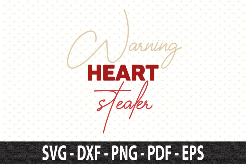 Warning heart stealer svg