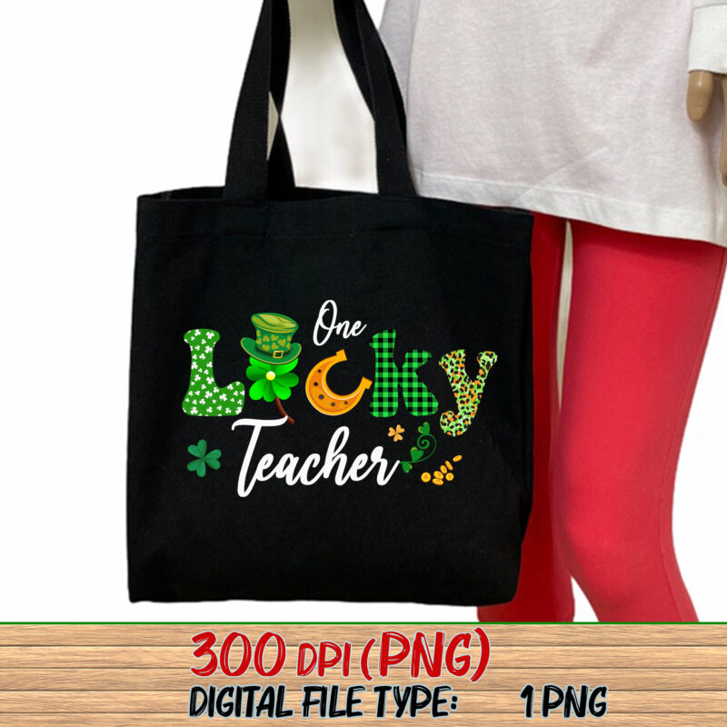 Shamrock One Lucky Teacher St. Patrick_s Day School Funny NC