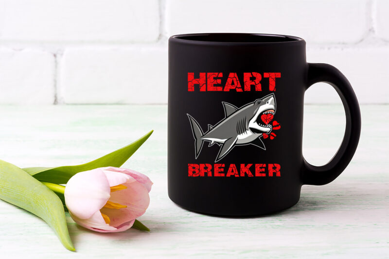 Shark Heart Breaker Funny Valentine_s Day Shark Lovers NL