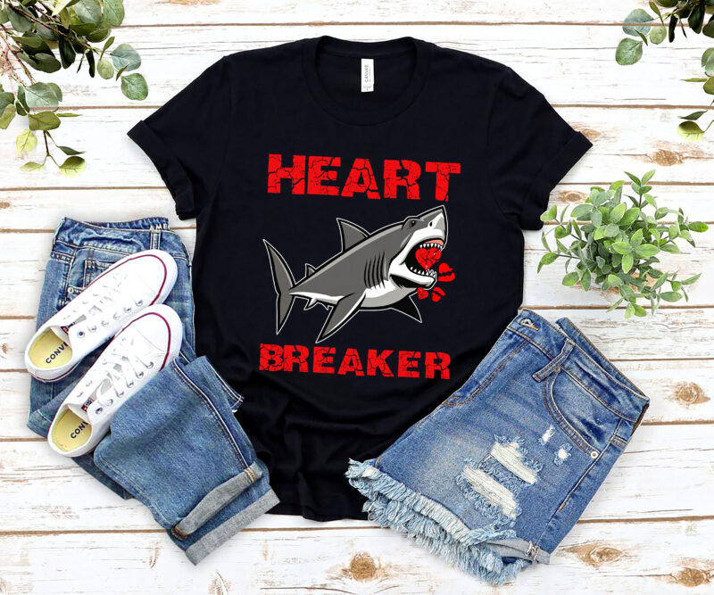 Shark Heart Breaker Funny Valentine_s Day Shark Lovers NL