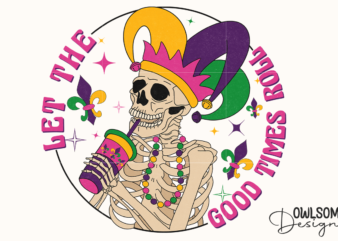 Skeleton Mardi Gras Drink Coffee PNG