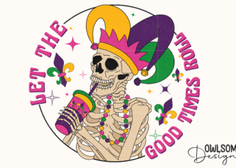 Skeleton Mardi Gras Drink Coffee PNG t shirt template vector