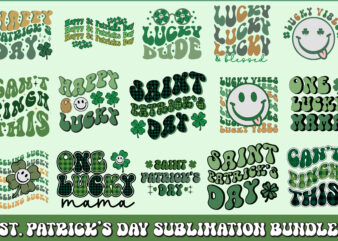 St. Patrick’s Day Sublimation Bundle t shirt template vector