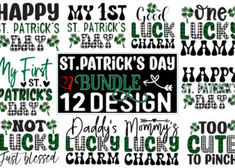 St Patrick’s Day Sublimation Bundle t shirt template vector
