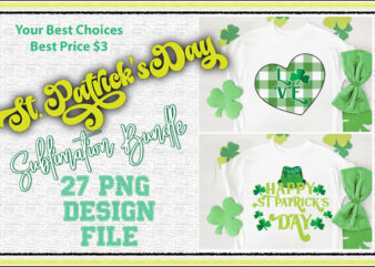 St.Patrick’s day Sublimation Bundle t shirt template vector
