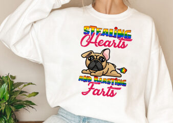Stealing Hearts And Blasting Farts Funny Cute French Bulldog NL t shirt template vector