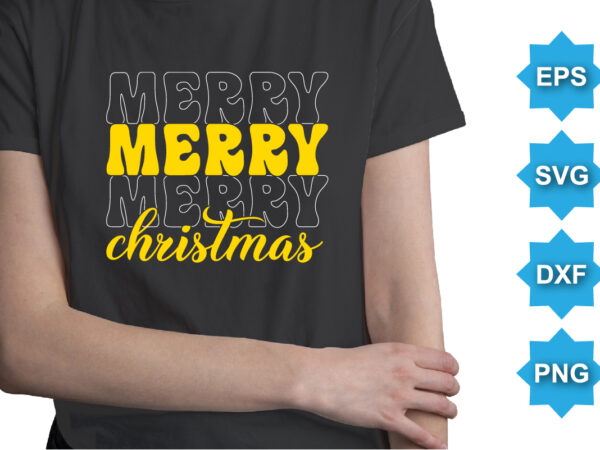 Merry christmas, merry christmas shirts print template, xmas ugly snow santa clouse new year holiday candy santa hat vector illustration for christmas hand lettered