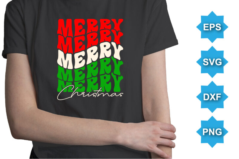 Merry Christmas, Merry Christmas shirts Print Template, Xmas Ugly Snow Santa Clouse New Year Holiday Candy Santa Hat vector illustration for Christmas hand lettered