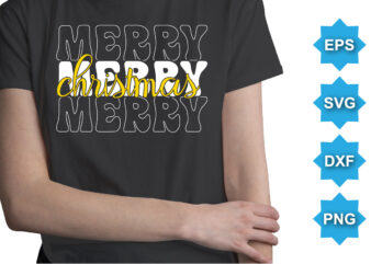 Merry Christmas, Merry Christmas shirts Print Template, Xmas Ugly Snow Santa Clouse New Year Holiday Candy Santa Hat vector illustration for Christmas hand lettered