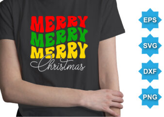 Merry Christmas, Merry Christmas shirts Print Template, Xmas Ugly Snow Santa Clouse New Year Holiday Candy Santa Hat vector illustration for Christmas hand lettered