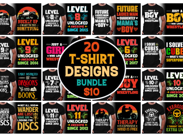 T-shirt design bundle-trendy pod best t-shirt design bundle