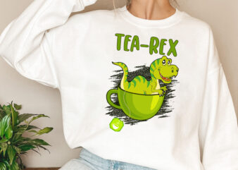 Tea-Rex Cute Dinosaur Png, Mom Tea Lover Dino, Coffee Lover, Cute Punny _Tea-Rex_ Dinosaur, Birthday Gift PNG File TL