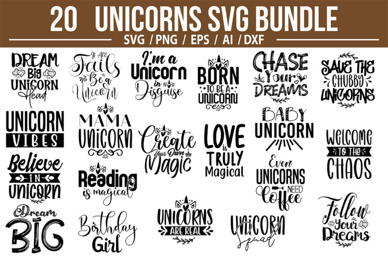 Unicorns Svg Bundle
