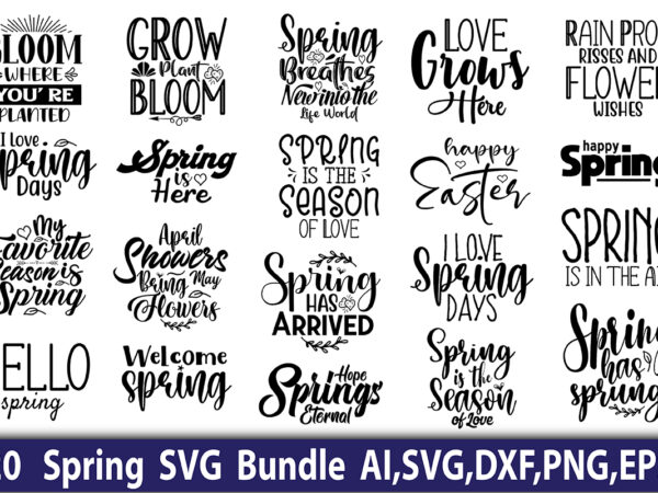 Spring svg bundle t shirt template vector