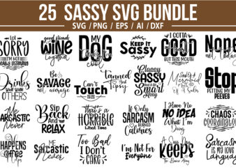 Sassy SVG Bundle t shirt template vector