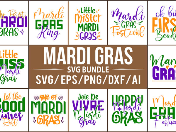 Mardi gras svg bundle t shirt designs for sale