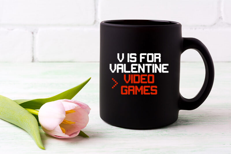 V Is For Video Games Funny Valentines Day Gamer Gaming NL