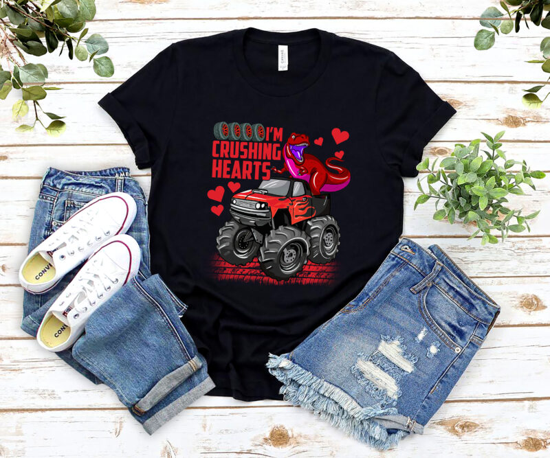 Valentines Day Dinosaur Monster Truck, Dinosaur Valentine’s day, Valentine’s day Gift, Dinosaur Love, Funny Valentine’s day PNG File TL