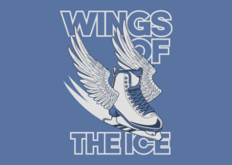 WINGS OF THE ICE t shirt design for sale