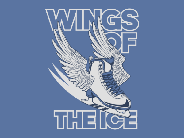 Wings of the ice t shirt design for sale