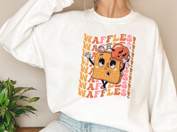 Waffle heart i love waffles waffle lovers retro groovy sweets nl t shirt design for sale Waffle heart i love waffles waffle lovers retro groovy sweets nl t shirt design for sale