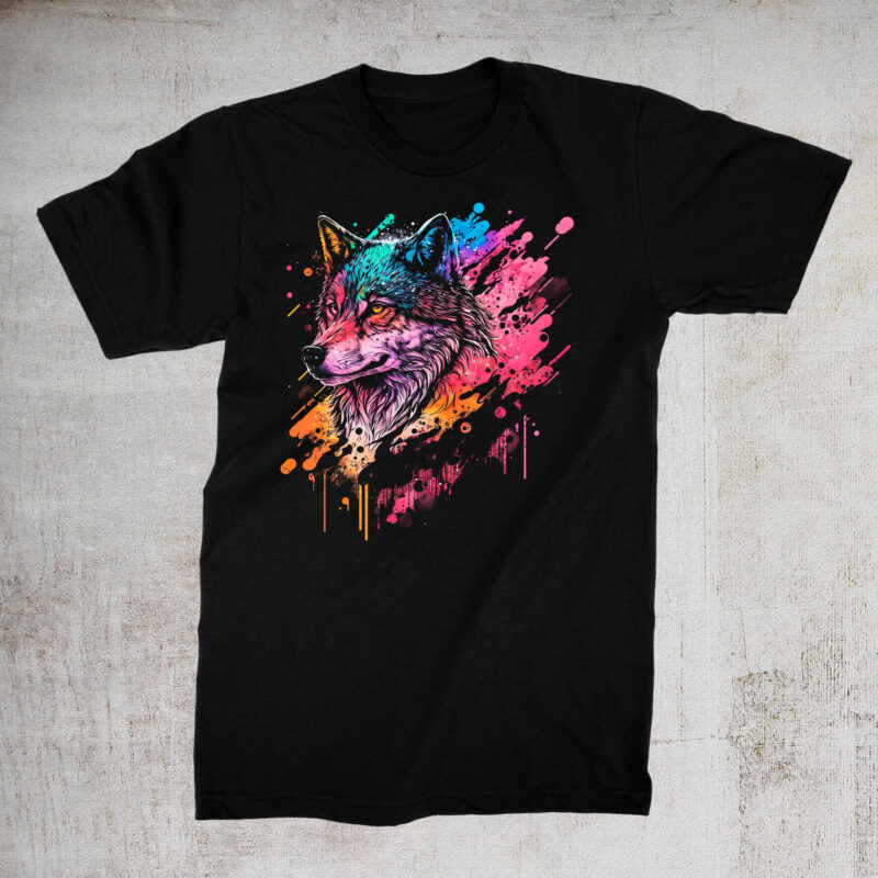 Wolf Colorful - Buy t-shirt designs