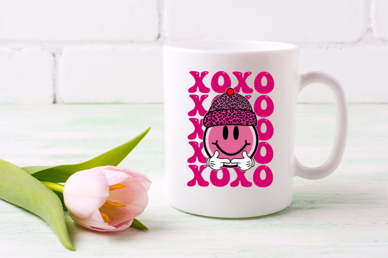 XOXO Love You png, Heart Smiley Face png, Retro Valentine png, Valentine_s day png, Valentines Png, Retro Groovy Sublimation Designs NL