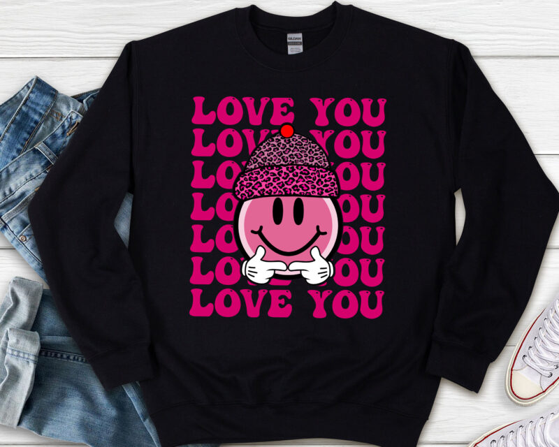 XOXO Love You png, Heart Smiley Face png, Retro Valentine png, Valentine_s day png, Valentines Png, Retro Groovy Sublimation Designs NL 2