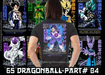 Dragonball z gt super tshirt designs bundle | anime part#4