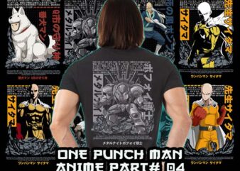 One punch man tshirt designs bundle | anime part#04