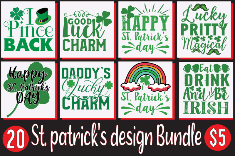 ST. Patrick's day design bundle, St Patrick's Day Bundle,St Patrick's Day SVG Bundle,Feelin Lucky PNG, Lucky Png, Lucky Vibes, Retro Smiley Face, Leopard Png, St Patrick's Day Png, St. Patrick's