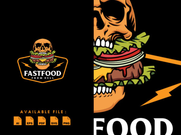 Fastfood from hell t shirt design