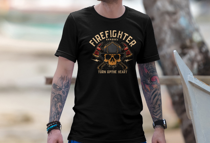 Firefigther T shirt Design