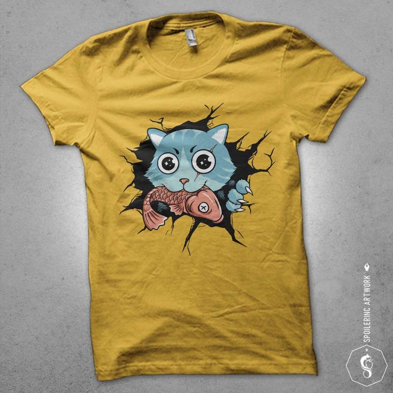 kawai funny cute cat tshirt design bundles