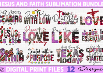 Jesus sublimation design bundle