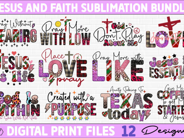 Jesus sublimation design bundle
