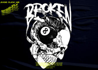 Broken skull Streetwear urban design