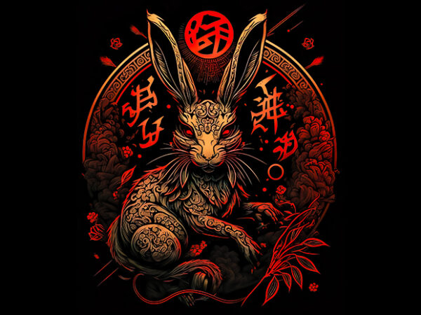 Chinese rabbit zodiac – chinese lunar year t shirt vector file