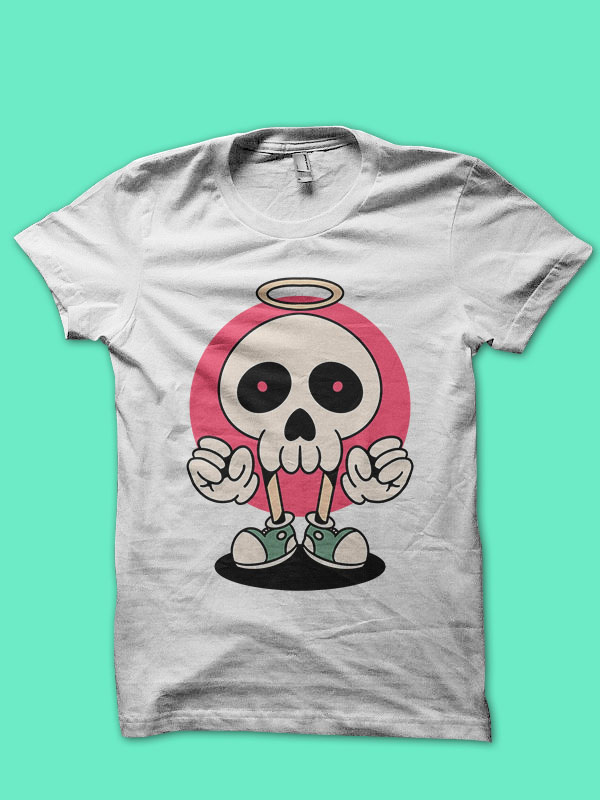 cute skull cartoon