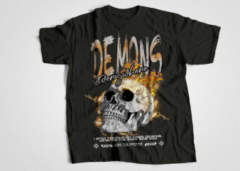 demons everywhere (love the demons) Urban Streetwear T-Shirt Design Bundle, Urban Streetstyle, Pop Culture, Urban Clothing, T-Shirt Print Design, Shirt Design, Retro Design