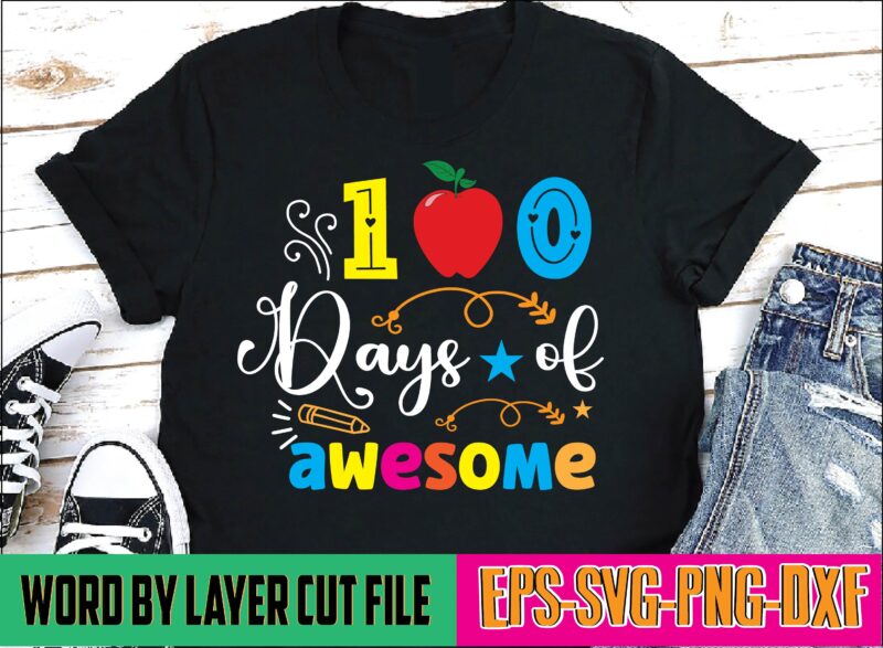 100 days of awesome 100 days of school, school svg, 100 days brighter, 100th day of school, back to school, teacher svg, 100 days svg, 100 days school svg, 100th