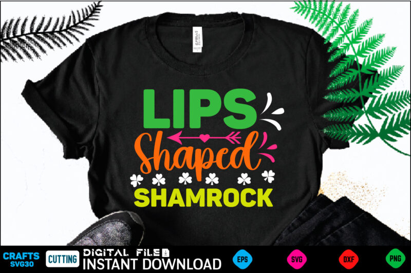 Lips Shaped Shamrock st patricks day, st patricks, shamrock, st pattys day, st patricks day svg, lucky charm, lucky, happy st patricks, saint patricks day, happy go lucky, st patrick