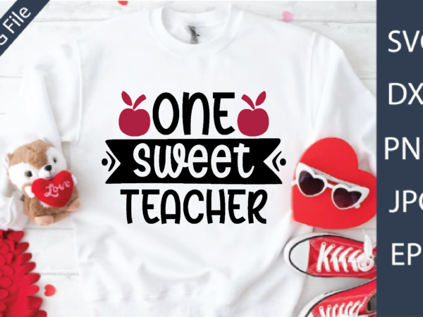 One sweet teacher t shirt design online