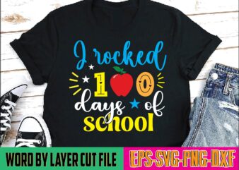 I rocked 100 days of school 100 days of school, school svg, 100 days brighter, 100th day of school, back to school, teacher svg, 100 days svg, 100 days school