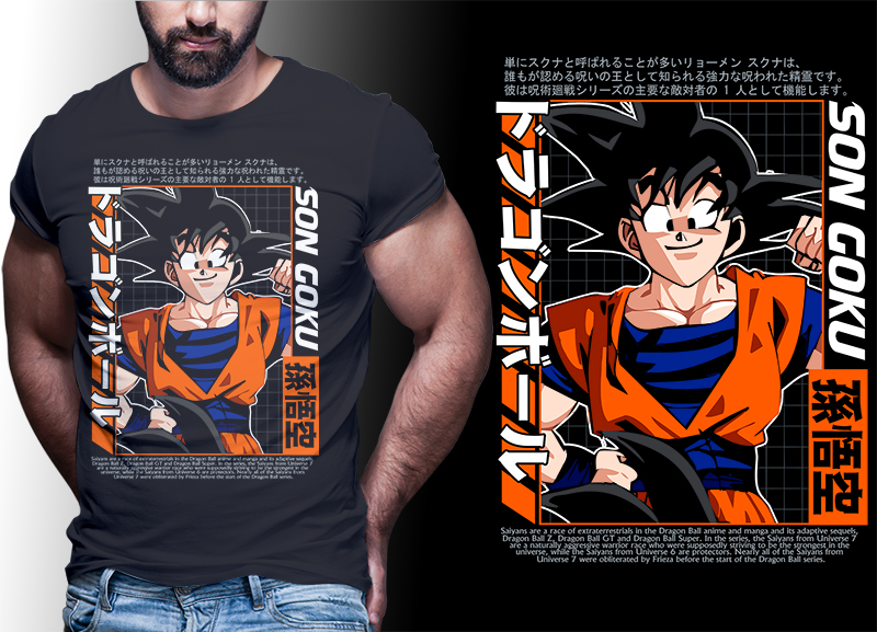 Goku t shirt design | anime bundle Part#05