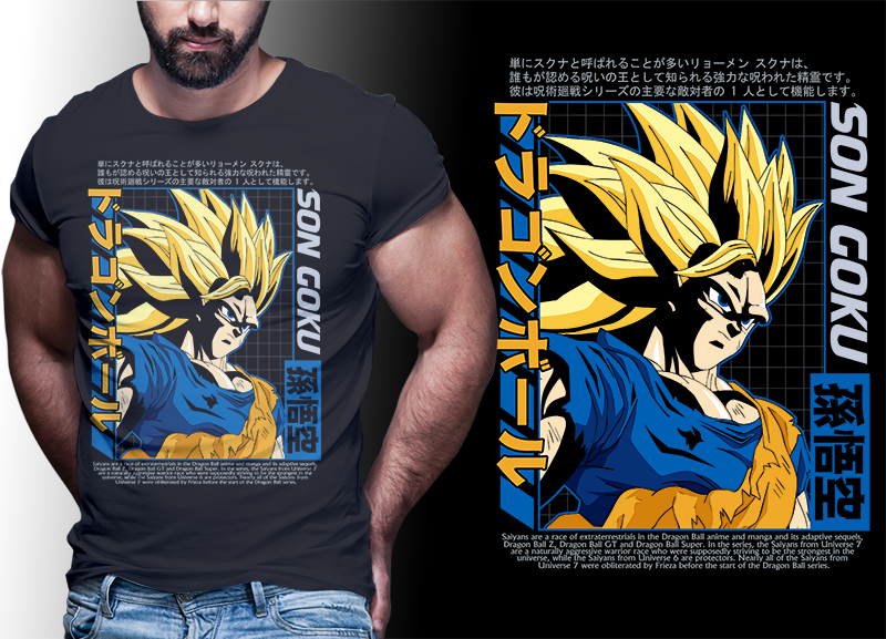 Goku t shirt design | anime bundle Part#05